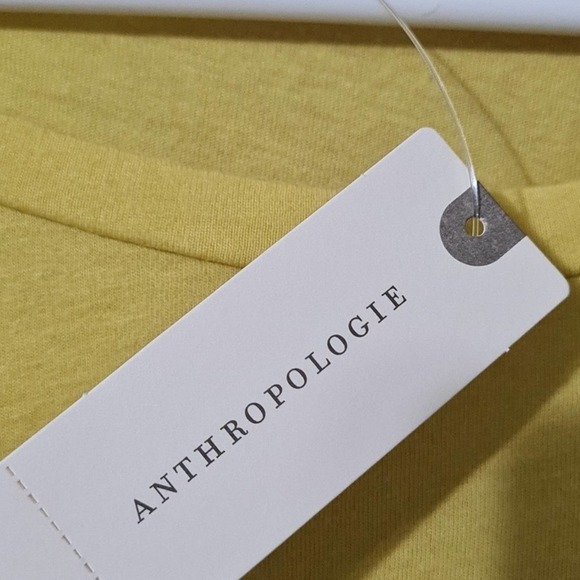 Anthropologie T.La Chelsea Ruffle Tee Yellow NWT - Picture 7 of 8